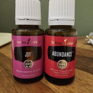 Young Living Joy and Abundance Essential Oils - Pink and Black Labels